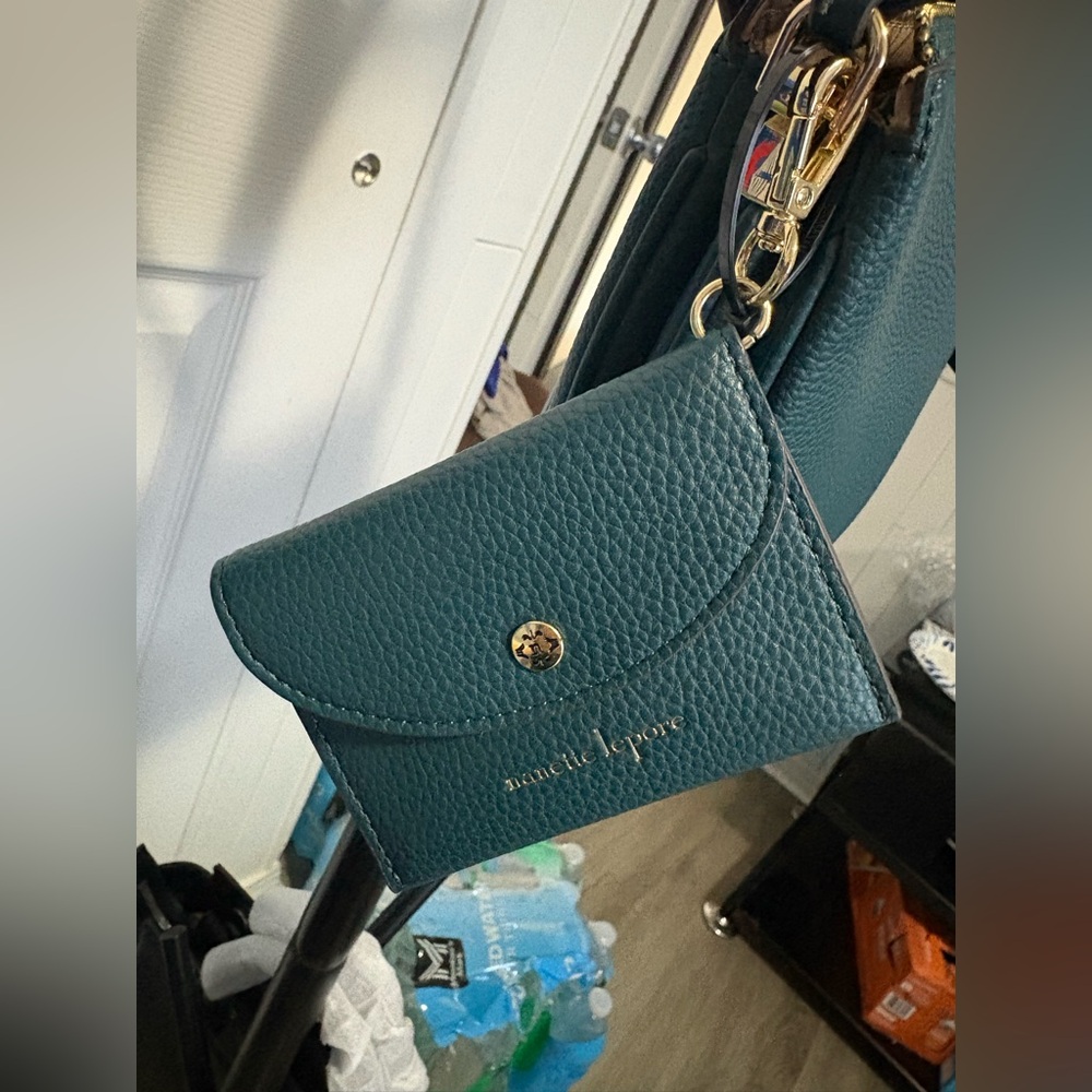 Nanette Lepore Deep Teal Crossbody Bag WITH WALLET MSRP $34 - Picture 2 of 3